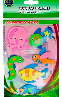 Barrilito calcomania de foamy animales del mar fs007 9 piezas
