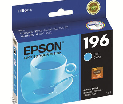 Epson cartucho cyan  para XP-101/201/401  workforce WF2512/WF2532   T196220-AL