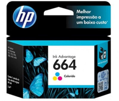 HP cartucho  color 100Pgs #664 F6V28Al