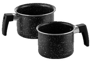 Westinghouse set de 2 ollas para leche marmol negro 12cm WCCS000902AMBB