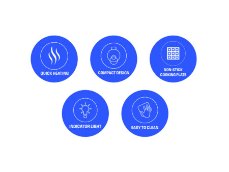 Westinghouse wafflera 8" temp ajustable blanca - WKWMSL402