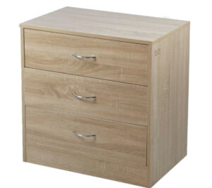 Kenneth Cole gavetero 3 niveles color roble-W60.5 x H61 x D40 cm-KCWD20220510-O