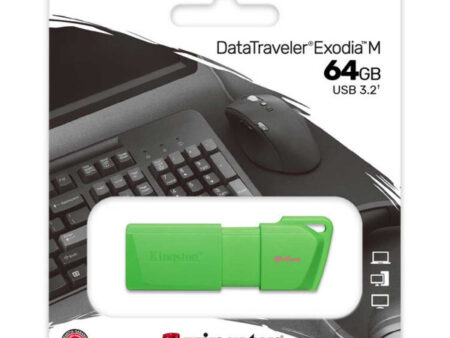 Kingston memoria exodia verde 64GB usb 3.2 KC-U2L64-7LG