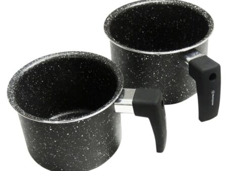 Westinghouse set de 2 ollas para leche marmol negro 12cm WCCS000902AMBB