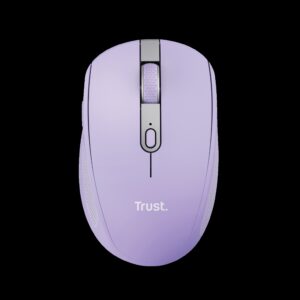 Trust mouse inalambrico recargable color lila silencioso - 25384