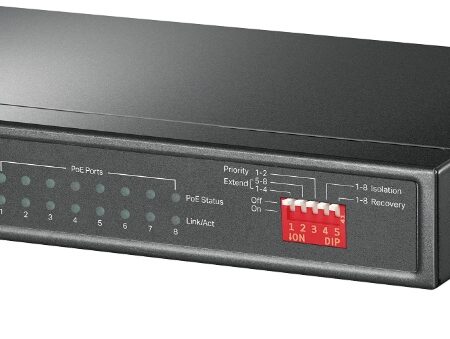 TP-link switch omada de escritorio de 9 puertos a 10 / 100Mbps con 8 puertos PoE+ - TL-SF1009P