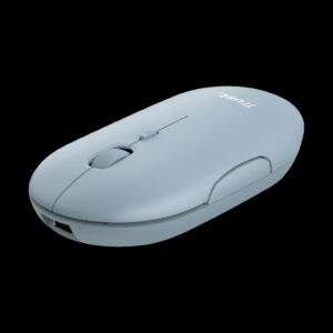 Trust  mouse recargable inalambrico silencioso color azul - 24126