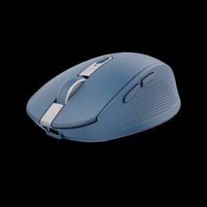 Trust mouse inalambrico recargable color azul silencioso - 24934