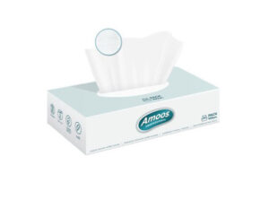 Amoos pañuelos faciales de papel desechable cosmetico 100 X 2 capas caja de 24unds- F622701