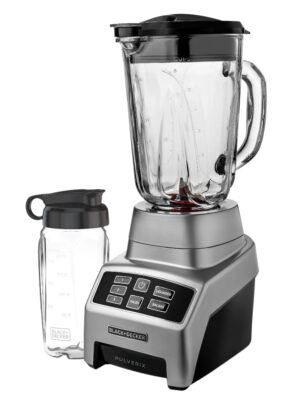 Black + Decker licuadora  3 veloc vridrio 1.5L 700w + vaso personal gris -  BL1840MS
