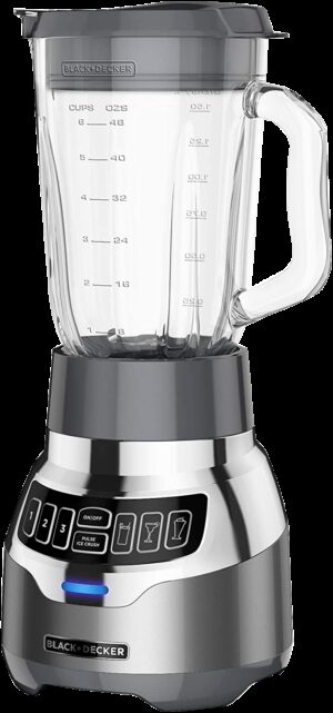 Black + Decker licuadora 3 veloc silenciosa vidrio 1.5L 900w digital inox + vaso personal - BL1300DG-PLA