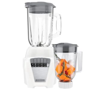 Black + Decker licuadora 2 vasos vid y plast 1.25 L y 1.65 L 700W blanca - BL0876-3WDLA