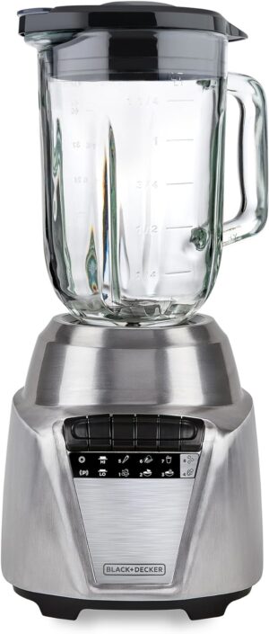 Black + Decker licuadora 8 veloc vidrio 1.25L 700w gris - BL0876-2SDLA