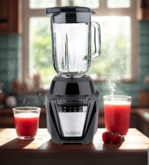 Black + Decker licuadora 8 veloc 700W vaso vidrio 1.25L ice crush negra - BL0876-1BDLA