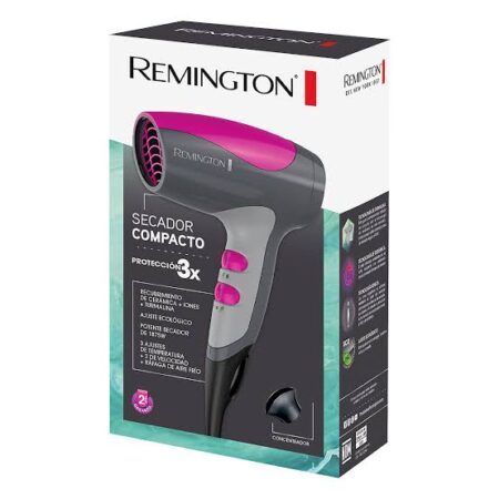 Remington secadora de cabello compacta ceramica turmalina gris 1875W D5000 (110) F