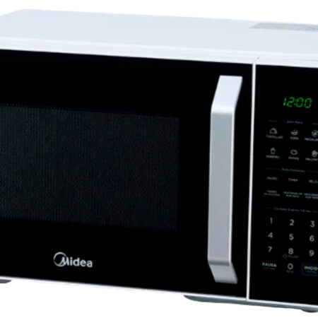 Midea Microondas 1.1 pies puerta negra y gabinete blanco MMDX11S2BW-CA