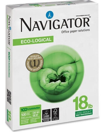 Navigator eco  caja 10 und resma 8 1/2 x 11 bond 18 Lb 500 H 70grs NEC0700010