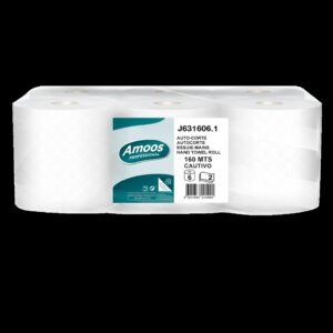 Amoos toalla de manos 160 mts doble hoja pk 6 rollos J631606.2