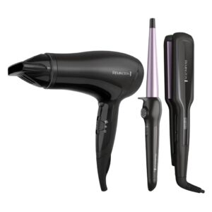 Remington combo alisadora, rizadora y secadora MegaPack Midnight Lilac 3pc-S5520-D3015MLF