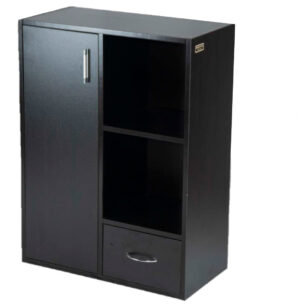 Kenneth Cole librero 1 puerta 1 gaveta 2 cubos cafe oscuro -An 60 x Al 80 x Pr 30 cm-KCWD20220513-B