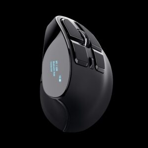 Trust mouse ergonomico inalambrico recargable color negro - 26107