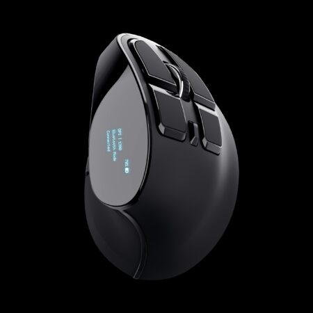 Trust mouse ergonomico inalambrico recargable color negro - 26107