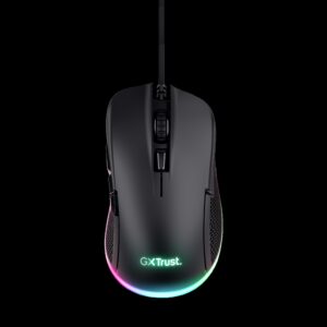 Trust  mouse Eco GXT 923 YBAR color negro gaming resolución de 7200 ppp e iluminacion LED RGB - 24729
