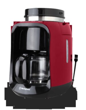 Westinghouse cafetera con moledor café 2 en 1 roja  - WKCM256